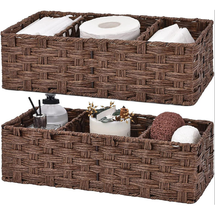 Bayou Breeze Bathroom Wicker Basket Set Wayfair